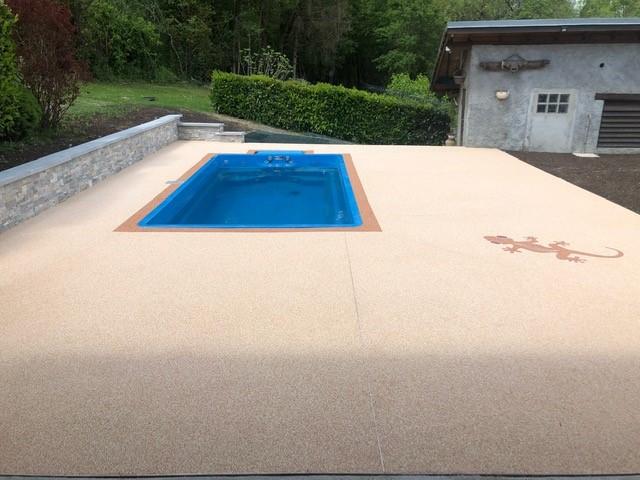 Piscine rectangle après